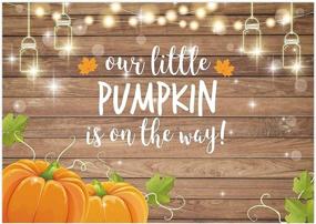 img 4 attached to 🍂 Allenjoy Rustic Wood Baby Shower Backdrop Autumn Pumpkin Our Little Pumpkin Boy Girl is On The Way Welcome Party Decorations Baby is Brewing Theme Cake Table Banner 7x5ft Background Photo Booth Props