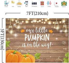 img 3 attached to 🍂 Allenjoy Rustic Wood Baby Shower Backdrop Autumn Pumpkin Our Little Pumpkin Boy Girl is On The Way Welcome Party Decorations Baby is Brewing Theme Cake Table Banner 7x5ft Background Photo Booth Props