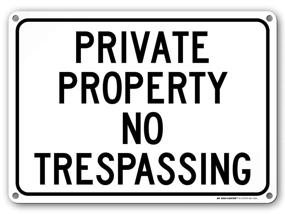 img 4 attached to Private Property Trespassing Sign Weatherproof Occupational Health & Safety Products