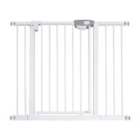 img 4 attached to 🚪 Convenient and Versatile Auto Close Banister Baby Gate: Adjustable 29.5"-40.6" Extra Wide Tall Safety Gate for Doorways and Stairs (White)