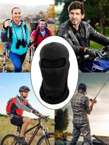 img 1 attached to 🎭 Balaclava Face Mask: Windproof Camouflage Fishing Cap for Sun Dust Protection - 6 Pieces Motorcycle Mask