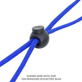 img 1 attached to 🔒 Versatile and Reliable SGT KNOTS Round Spring Cord Lock - Premium Plastic Toggle Stopper for Paracord, Drawstrings, Clothing & More (50 Pack, Black)