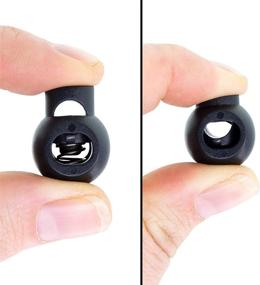 img 2 attached to 🔒 Versatile and Reliable SGT KNOTS Round Spring Cord Lock - Premium Plastic Toggle Stopper for Paracord, Drawstrings, Clothing & More (50 Pack, Black)