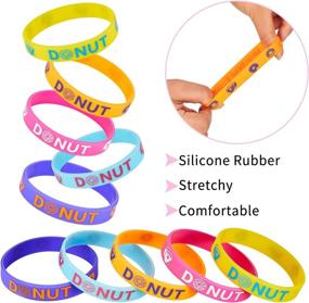 img 2 attached to 🍩 Set of 30 Donut Theme Silicone Wristbands Bracelets for Sweet Donuts Themed Birthday Party Decorations, Party Favors for Teens