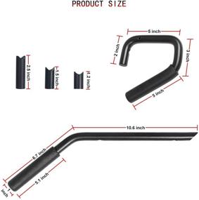 img 3 attached to 🚗 Enhance Your Jeep Wrangler JK's Style and Safety: MAHLER GATES Grab Handles and Steel Roll Bar Kit (Black)