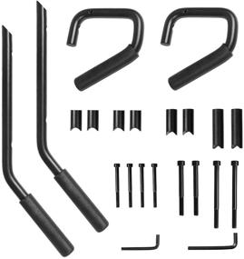 img 4 attached to 🚗 Подчеркните стиль и безопасность вашего Jeep Wrangler JK: Ручки MAHLER GATES Grab и комплект стальных роллбаров (черный)
