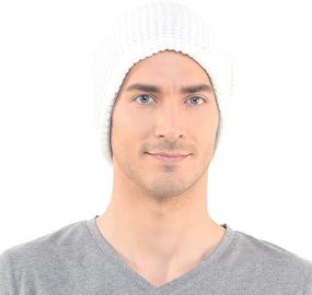 img 3 attached to FORBUSITE Mens Slouchy Long Beanie Knit Cap: Oversized Stylish Hat for All Seasons