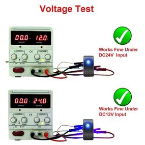 img 3 attached to 💧 Waterproof Rocker Switch Toggle with Blue LED Light - ON/Off - 12V 20Amp 24V 10Amp, 3 Pin - Ideal for Automotive, Cars, Vehicles, Marine Boats, Trucks, Trailers, 4x4 Caravans, RVs, SUVs, ATV, UTV &amp; More (Pack of 6)