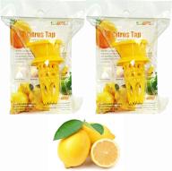 🍋 ecojeannie 2 pack citrus tap: portable lemon juicer faucet - bpa free hormone free, lime squeezer, juice extractor logo