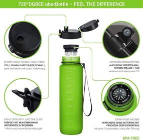 img 3 attached to 🚴 720°DGREE Water Bottle "uberBottle" + Fruit Infuser - 1L - BPA-Free, Leakproof - Reusable Tritan Sports Bottle for Fitness, Workout, Bike, Outdoor, Yoga, Hiking - Lightweight, Sustainable - Enhanced SEO