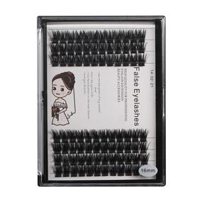 img 2 attached to 👁️ Bodermincer 84 Clusters Large Pack D Curl Volume Lashes - DIY Eyelash Extension for Home Use - Individual Lash Set - Segmented False Eyelash for Girls and Women (10mm)