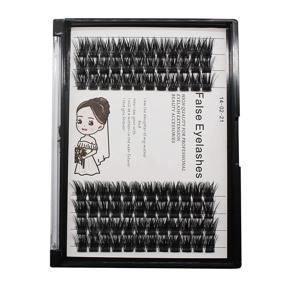 img 4 attached to 👁️ Bodermincer 84 Clusters Large Pack D Curl Volume Lashes - DIY Eyelash Extension for Home Use - Individual Lash Set - Segmented False Eyelash for Girls and Women (10mm)