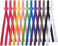 assorted colors 150-piece elastic cord bands - stretchy ear band straps with adjustable buckle for diy sewing and crafting logo