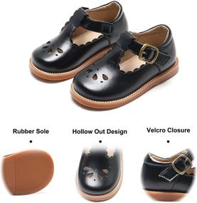 img 1 attached to 👧 Felix Flora Toddler Little Black Girls' Shoes for Comfortable Flats - Sleek and Stylish!