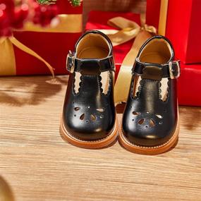 img 3 attached to 👧 Felix Flora Toddler Little Black Girls' Shoes for Comfortable Flats - Sleek and Stylish!