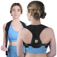 👍 improve posture and banish neck hump with posture corrector upper back brace - best solution for scoliosis and slouching - comfortable wearable under clothes for men and women логотип