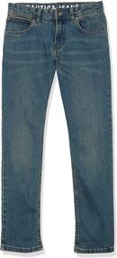 img 4 attached to Nautica Skinny Stretch Denim Driftwood Boys' Clothing for Jeans