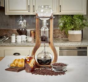 img 1 attached to ☕ Nispira Iced Coffee Cold Brew Drip Tower Coffee Maker: Wooden, 6-8 Cup Brew Capacity
