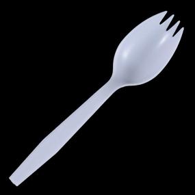 img 3 attached to 🔪 Daxwell Plastic Sporks, White, Medium Weight Polypropylene, A10001391 (Case of 1,000)