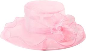img 1 attached to 👒 Acecharming Women's Kentucky Organza Summer Accessories for Special Occasions