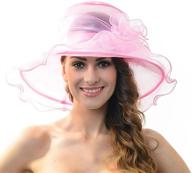 👒 acecharming women's kentucky organza summer accessories for special occasions logo