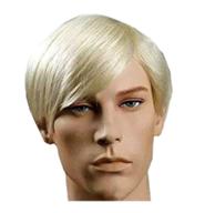 🎃 men's halloween party wig in golden blonde color - handsome short straight hair wig logo