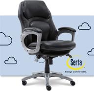 💺 serta wellness by design: back in motion technology ergonomic office chair for lumbar support, mid, black logo