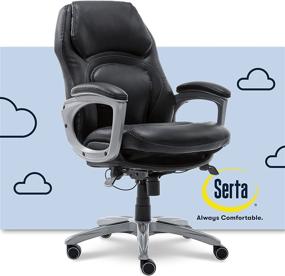 img 4 attached to 💺 Serta Wellness by Design: Back in Motion Technology Ergonomic Office Chair for Lumbar Support, Mid, Black
