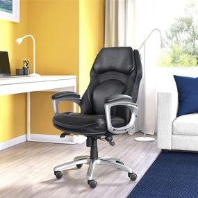 img 3 attached to 💺 Serta Wellness by Design: Back in Motion Technology Ergonomic Office Chair for Lumbar Support, Mid, Black