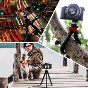 img 3 attached to 📸 Versatile Fotopro Flexible Tripod: Perfect for iPhone 12 XS, Samsung, GoPro - Waterproof, Anti-Crack Stand with Remote for Live Streaming, Vlogging & Travel