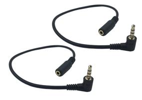 img 4 attached to 🔌 CERRXIAN 1Ft 3.5mm 4 Pole Male to Female Gold Plated Stereo Audio Cable Headset Extension (2-Pack) - Ideal for Phones, Headphones, Speakers, Tablets, PCs, MP3 Players & More