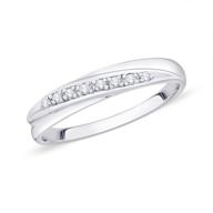 exquisite katarina sterling silver stackable wedding band with 1/10 cttw diamond accents for anniversaries logo