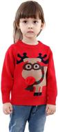 🦌 shineflow unisex kid's rudolph reindeer festive red nose ugly christmas sweater jumper logo