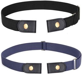 img 4 attached to 👖 No Buckle Stretch Belt: A Versatile Elastic Waist Belt Up to 72 Inch for Jeans Pants
