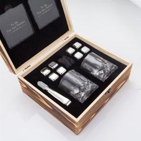 img 1 attached to 🥃 Anniversary Gifts for Him: Whiskey Glass Set with 'To My Husband' Engraving. Whiskey Stones Gift for Husband from Wife. Perfect for Birthday, Christmas, and Anniversary. Includes 8 Stainless Steel Whiskey Stones & 2 Whiskey Glasses (11oz).