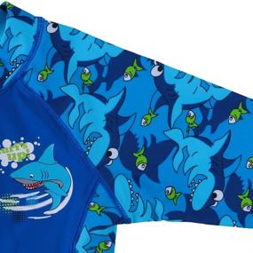 img 1 attached to TFJH E Boys Swimsuits: One-Piece Zip Rash Guard Suits for Toddler - 50+ UV Sun Protection