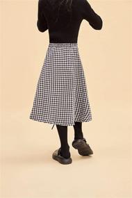 img 1 attached to Plaid Skirt Elastic Waist Winter