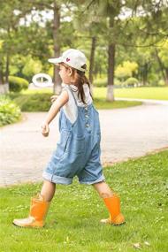 img 1 attached to 🥾 ALLENSKY Handles Toddler Waterproof Boots in Orange – Sturdy Boys' Shoes for Outdoor Adventures