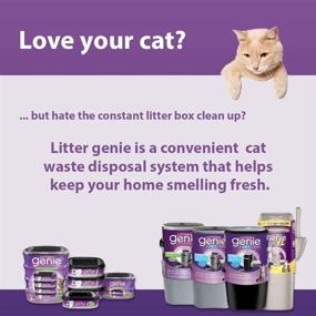 img 2 attached to Eliminate Odors with Litter Genie XL Pail 🐱 - Ultimate Cat Litter Disposal System with Refill Included