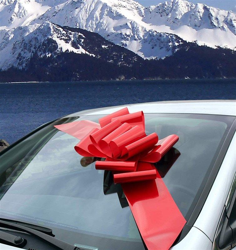 big red car bow ribbon 로고