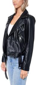 img 3 attached to Elodie Womens Leather Jacket BLACK