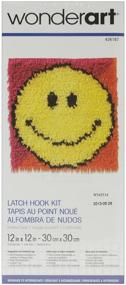 img 1 attached to 🙂 Caron Natura 12x12 Latch Hook Kit: Bring Joy with Smiley Face Design