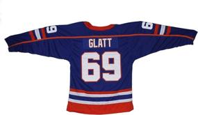 img 3 attached to 🏒 BorizCustoms: Doug Glatt Halifax 2 Hockey Jersey with EMHL and A Patches Stitching