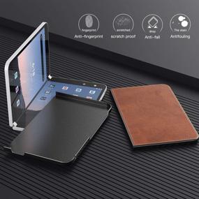 img 1 attached to 👜 Feitenn Leather Slim Case for Microsoft Surface Duo 2020 - Brown: Lightweight, Thin & Durable Protective Cover