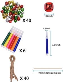 img 2 attached to 86-Piece Unfinished Christmas Wooden Ornaments Set with 40 Natural Wood Slices, 🎄 40 Bells, and 6 Color Pens - DIY Crafts for Christmas Tree Decorations, Gifts