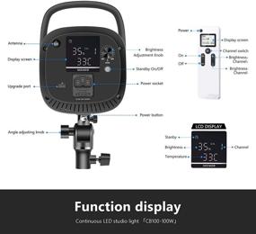 img 3 attached to 🎥 Neewer 100W 5600K LED светильник для видео: высокий CRI и TLCI, 9500 люкс, крепление Боуэнса для видеосъемки, свадьбы, съемки на открытом воздухе, YouTube - CB100