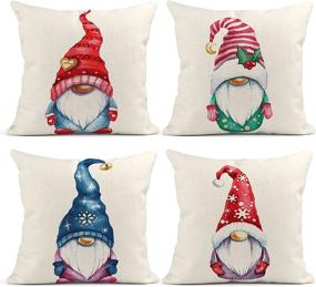 img 4 attached to ArtSocket Christmas Watercolor Decorative Pillowcases