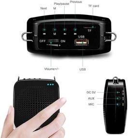 img 1 attached to Переносной громкоговоритель для голоса SHIDU: FM-радио, проводной микрофон, Bluetooth-динамик - улучшает проекцию вашего голоса в движении.