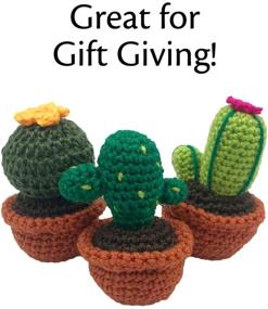 img 1 attached to 🌵 DARN GOOD YARN ONE of A Kind DIY Amigurumi Cactus Kit - 3 Piece Set: Includes Yarn, Hook, Needles, and Pattern
