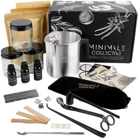 img 4 attached to 🕯️ Premium Adult DIY Soy Candle Making Kit with Glass Jars, Wood & Cotton Wicks, and Complete Candle Accessory Set